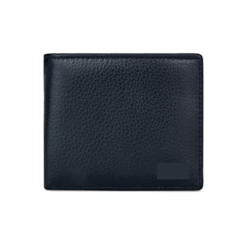 AQQWWER Geldbörsen für Damen Men Genuine Leather Wallets Business Card Holder Premium Short Real Cowhide Wallets for Man Luxury Money Bag Coin Purse Clutch (Color : Black) von AQQWWER