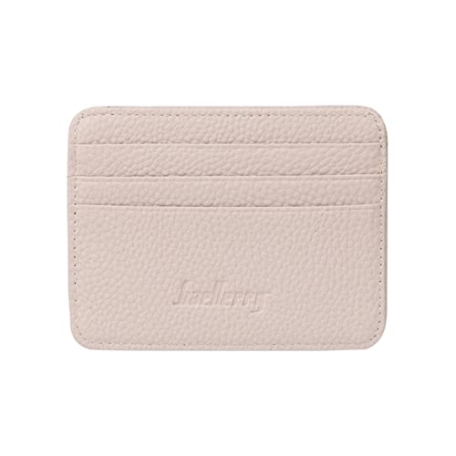 AQQWWER Geldbörsen für Damen Men Leather Thin WalletMoney Credit Card Slim Holder Money Pocket Organizer (Color : White) von AQQWWER