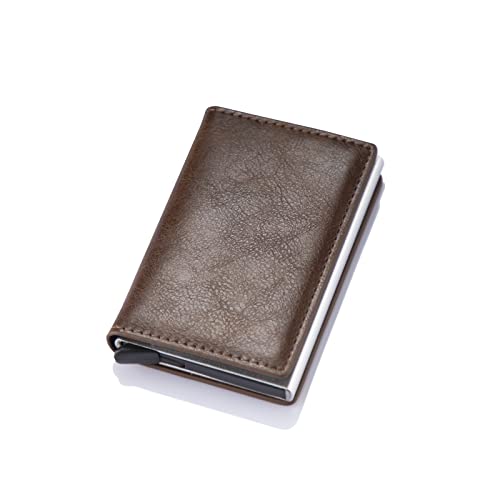 AQQWWER Geldbörsen für Damen Men Women smart Wallet Credit Bank Card Holder Purse Aluminum Alloy Business Casual Mini Wallet Brand Leather Purse (Color : 3) von AQQWWER