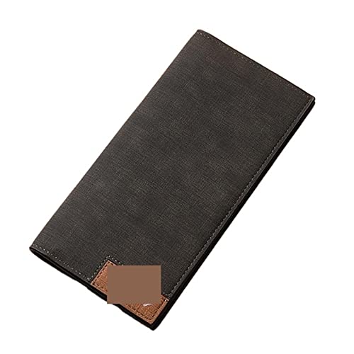 AQQWWER Geldbörsen für Damen MenSlim for Vintage Leather Wallets Thin Male Porte Feuille Billetera Mens Wallet Masculina (Color : Grijs) von AQQWWER