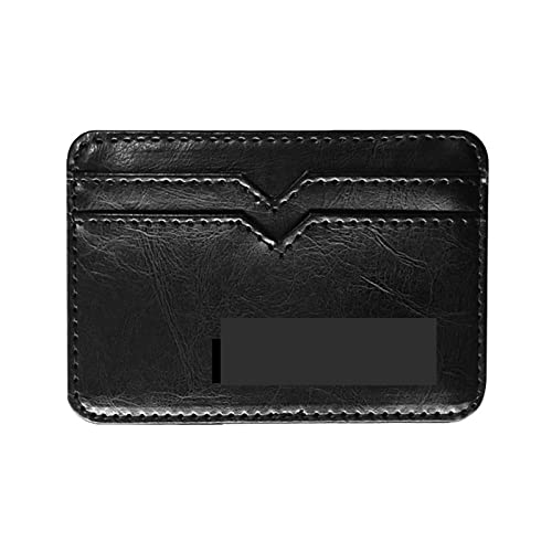 AQQWWER Geldbörsen für Damen MenWallet Small Leather Magic Wallet with Coin Purse Men Mini Wallet Money Bag Credit Card Clip Clip Cash Wallet (Color : Black) von AQQWWER