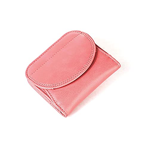 AQQWWER Geldbörsen für Damen Mode Damen Brieftasche Leder Frauen Kleine Brieftasche Münze Geldbörse Mini Münze Geldbörse Karten Fall (Color : Pink) von AQQWWER