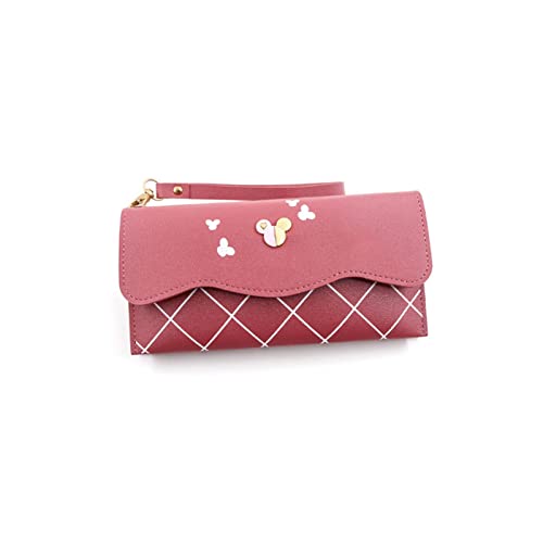 AQQWWER Geldbörsen für Damen Mode Damen Lange Brieftasche Brieftasche Einfache Niedliche Münze Geldbörse Clutch Cartoon Karton Tasche Geldbörsen Für Frauen Brieftasche Frauen (Color : Pink) von AQQWWER