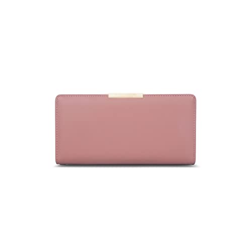 AQQWWER Geldbörsen für Damen Mode Frauen Brieftaschen Lange Multi-Card-Halter Pu. Leder Geldbörse Weibliche Kupplungsbeutel Dame Weiche multifunktionale Münzengeldbörsen (Color : Pink) von AQQWWER