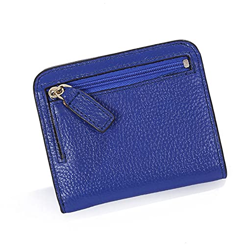 AQQWWER Geldbörsen für Damen Mode Split Leder Lady Wallet Mini Wallet Dame Kleine Leder Brieftasche mit Münztasche (Color : Blue) von AQQWWER