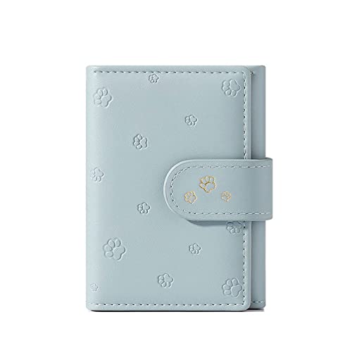 AQQWWER Geldbörsen für Damen Mode druckdesign Trifold Frauen geldbörsen kleine münze pu Leder Mini Kupplung geldbörse Damen kartenhalter Kurze wallter weiblich (Color : Blue) von AQQWWER