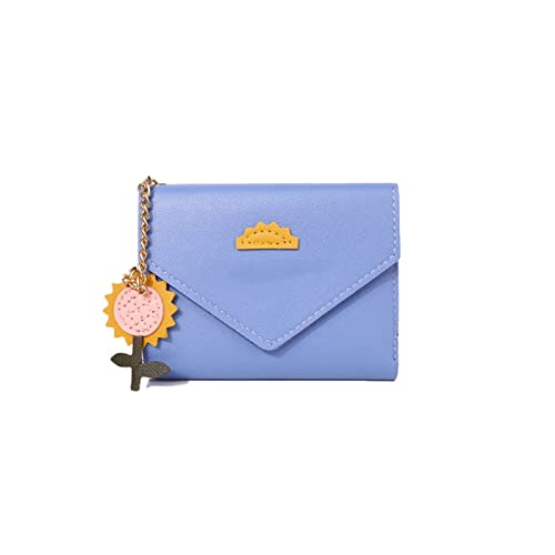 AQQWWER Geldbörsen für Damen Nette Frauen Geldbörsen Pu. Leder Haspe Münzbörse Mini Small Bag Card Inhaber Kreditkarteninhaber (Color : Blue) von AQQWWER