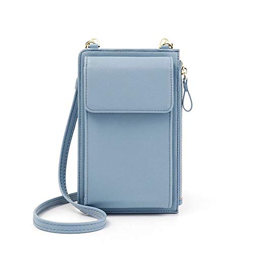 AQQWWER Geldbörsen für Damen Neue Damen Clutch Messenger Mode-Telefon-Beutel-Mappen-Frauen-Mappe (Color : Blue) von AQQWWER