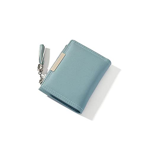 AQQWWER Geldbörsen für Damen PU-Leder Frauen Brieftasche Kleine Quaste Münze Geldbörse Tasche Einfache Casual Mini Weibliche Brieftasche Marke Brieftasche Wandel Geldbörse (Color : Blue) von AQQWWER