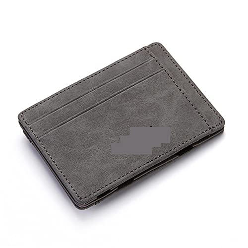 AQQWWER Geldbörsen für Damen Ultra Thin Mini Wallet Men Small Wallet Business Leather Magic Wallets Coin Purse Credit Card Holder Wallets (Color : Grijs) von AQQWWER