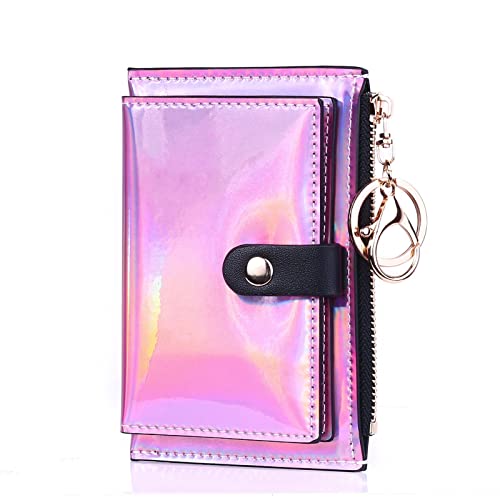 AQQWWER Geldbörsen für Damen Wallet Women Laser Shiny Zipper Small Wallet Card Coin Mini Purses Female Solid Zipper Short Holders кошелек женский von AQQWWER