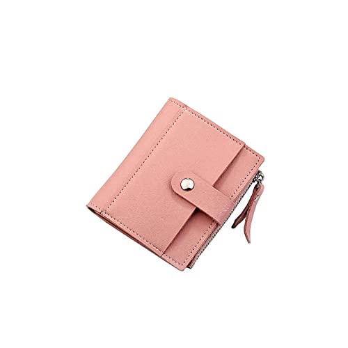 AQQWWER Geldbörsen für Damen Weibliche Brieftaschen Modeverschluss Pu. Leder Brieftaschen Frauen Geldbörse Tasche Kurze Brieftasche Weibliche Münze Geldbörse (Color : Pink) von AQQWWER