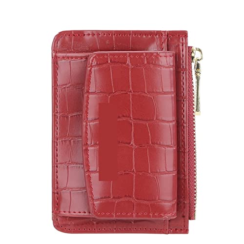 AQQWWER Geldbörsen für Damen WomenWallet Short Women Coin Purse Wallets for Woman Card Holder Small Ladies Wallet Female Hasp Mini Clutch for Girl (Color : Red) von AQQWWER