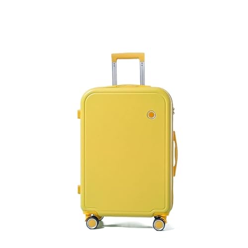 AQQWWER Gepäckset Carry On Luggage,travel Suitcase On Wheels,Luggage Set,Girl Women Trolley Luggage Bag,Rolling Luggage Case (Color : Yellow, Size : 18") von AQQWWER