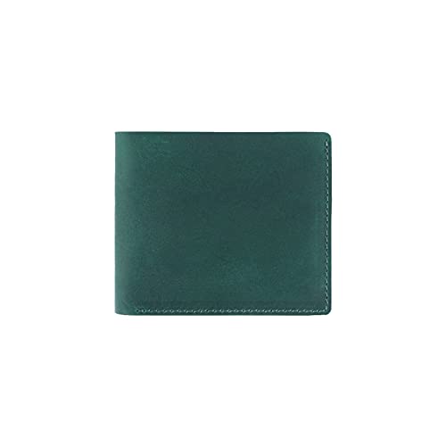 AQQWWER Herren Geldbörse Echtes Leder Brieftaschen Bifold Geldbörse Vintage Leder Clutch Männer Geldbörsen Retro Münze Tasche Männer Geldbörsen (Color : Green) von AQQWWER