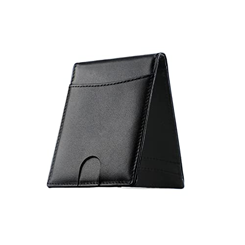 AQQWWER Herren Geldbörse Herren ultradünne Brieftasche mit Brieftasche Kreditkarten Beautyclip Herrengeschenk (Color : Black) von AQQWWER