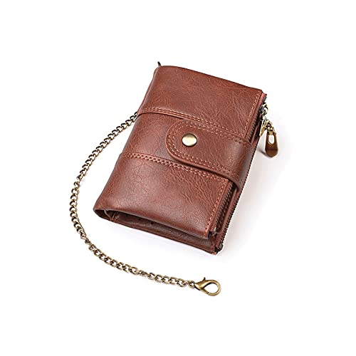 AQQWWER Herren Geldbörse Männer Geldbörsenname Kurzkartenhalter Männliche Geldbörse Name Gravur Münzhalter Brieftaschen Für Junge (Color : Coffee) von AQQWWER