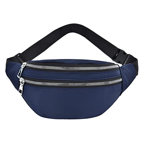 AQQWWER Hüfttasche 1PC Women Waist Bag Men Fanny Pack Female Banana Bag Hip Bum Money Pouch Ladies (Color : Darkblue) von AQQWWER