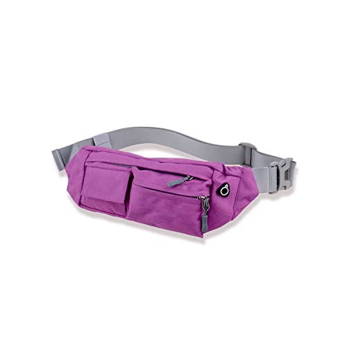 AQQWWER Hüfttasche Canvas Taille Tasche Männer Handytasche Sport Taille Tasche Brusttasche Oxford Stoff Taille Tasche (Color : Purple) von AQQWWER