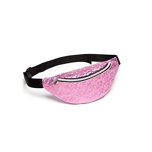 AQQWWER Hüfttasche Damen Pu. Leder Taille Tasche Mode Tragbare Taille Tasche Reisesport Kleine Brieftasche (Color : Pink) von AQQWWER