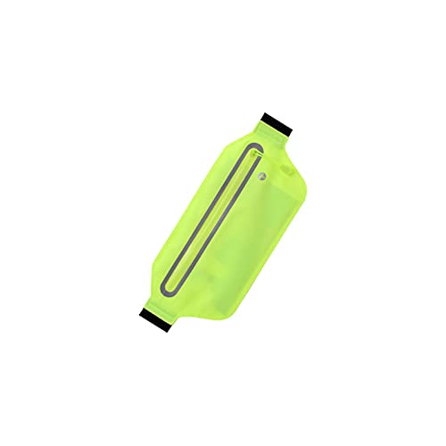 AQQWWER Hüfttasche Dünne Taille Tasche Frauen Fanny Pack Männer Geld Gürtel Bum Bag Outdoor Handy Hüfttasche mit Kopfhörer Loch Multifunktions-Fitnessstudio (Color : Green) von AQQWWER