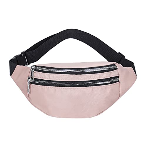 AQQWWER Hüfttasche Frauen Taille Tasche Fanny Pack Brustbeutel Hüfte Bump Bag Damen Reise Gürtel Tasche Crossbody Geldbeutel Brusttaschen Gürtel Geldbörse Tasche (Color : Pink) von AQQWWER