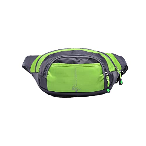 AQQWWER Hüfttasche Frauen Taille Tasche Männer Oxford Taille Tasche Hüftbeutel Sling Tasche mit 3 Reißverschlusstaschen for Reisen (Color : Green) von AQQWWER