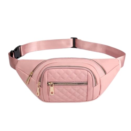 AQQWWER Hüfttasche Frauen Tasche Klassische Damen Taille Taschen Hohe Qualität wasserdichte Multifunktions Umhängetasche Weibliche Fanny Pack Trend Brusttaschen (Color : Pink) von AQQWWER