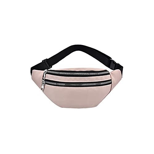 AQQWWER Hüfttasche Frauen wasserdichte Taille Taschen, Damen Bum Bag Reise Crossbody Brusttaschen, Unisex, Oxford Tuch Handytasche mit großer Kapazität (Color : White) von AQQWWER