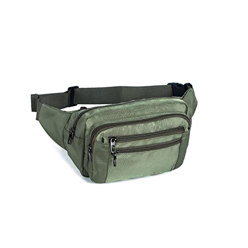 AQQWWER Hüfttasche Freizeitfunktion Mode Männer wasserdichte Taille Tasche Damen Taille Gürtel Taille Tasche Mobile Brieftasche (Color : Army Green) von AQQWWER