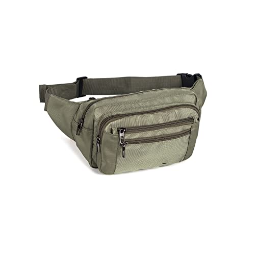 AQQWWER Hüfttasche Freizeitfunktion Mode Männer wasserdichte Taille Tasche Damen Taille Gürtel Taille Tasche Mobile Brieftasche (Color : Coffee Green) von AQQWWER