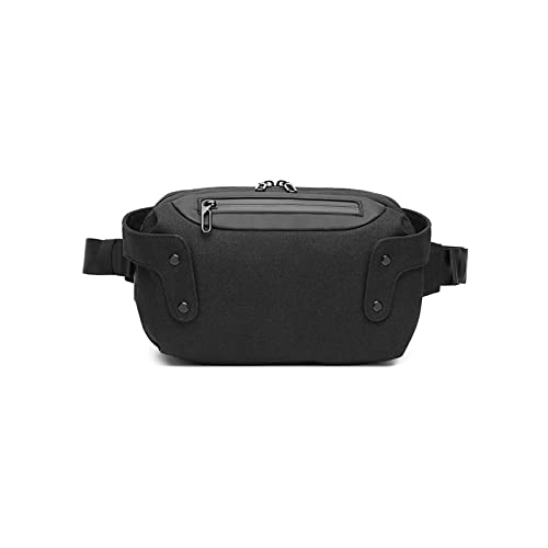 AQQWWER Hüfttasche Herren Taille Tasche Modesport Eine Schulter Messenger Bag wasserdichte Multifunktionale Taille Tasche (Color : Black) von AQQWWER