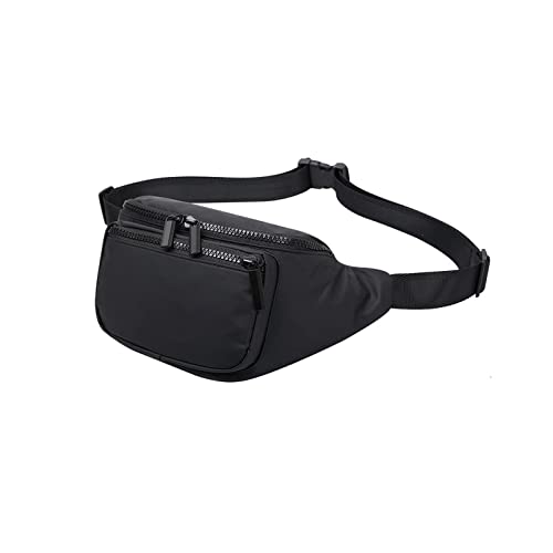 AQQWWER Hüfttasche Hüfttasche der Männer Tragbare Handytasche Mode Atmosphäre Reise Freizeit Messenger Bag (Color : Black) von AQQWWER
