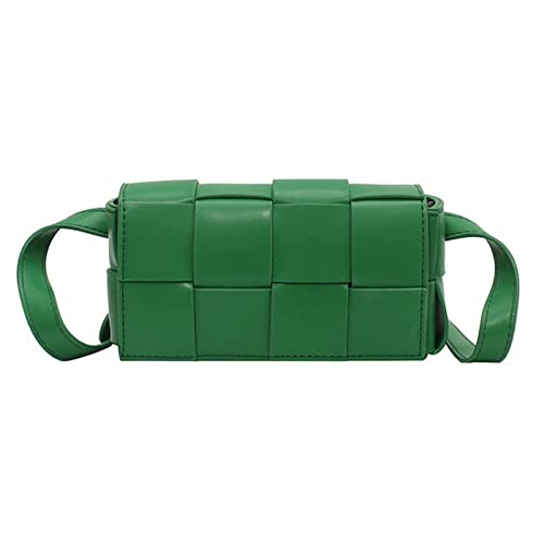 AQQWWER Hüfttasche Klappe einstellbare Handtaschen Frauen Brusttasche Mode Crossbody Designer Luxus for Frauen Pu. Lederwebart Taille Gürteltasche (Color : Green) von AQQWWER