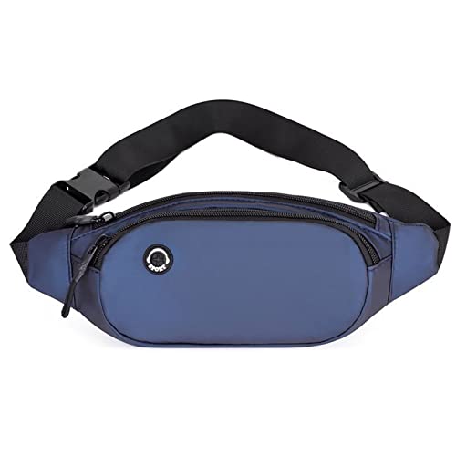 AQQWWER Hüfttasche Männer Nylon Schwarz Taille Taschen Fanny Pack Boy Drop Beinbeutel Hüfte Bum Gürteltasche Reise Reiten Motorrad Kreuz Körpertasche for Frauen (Color : Deep Blue) von AQQWWER