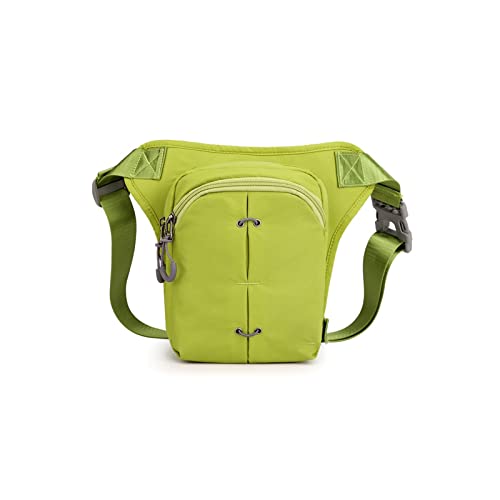 AQQWWER Hüfttasche Männer Nylon Taille Tasche Outdoor Oberschenkel Taille Tasche Mode wasserdichte Umhängetasche Freizeit Sport Radfahren Sling Tasche (Color : Green) von AQQWWER