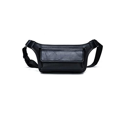 AQQWWER Hüfttasche Männer Taille Tasche Casual Feature Telefon Taille Tasche Männer Unisex Messenger Bag for Gürtelleder (Color : Black) von AQQWWER