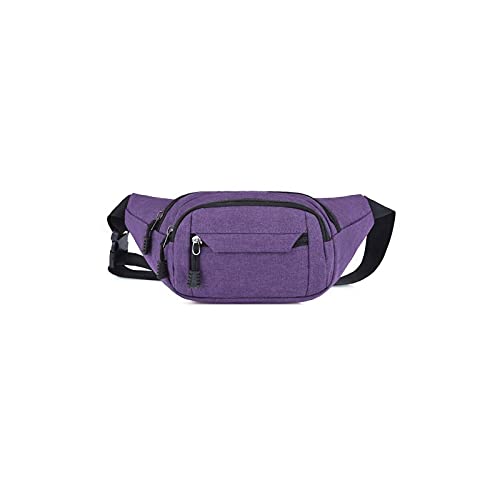 AQQWWER Hüfttasche Männer Taille Tasche Frauen Einfache Freizeit Mode Oxford Taille Packungen Damen Taille Taschen Designer Handy Pouch (Color : Purple) von AQQWWER