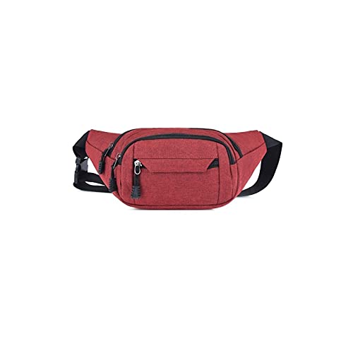 AQQWWER Hüfttasche Männer Taille Tasche Frauen Einfache Freizeit Mode Oxford Taille Packungen Damen Taille Taschen Designer Handy Pouch (Color : Red) von AQQWWER