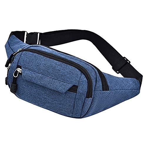AQQWWER Hüfttasche Männer und Frauen Brusttaschen Reißverschluss Einfache Freizeit Mode Oxford Sport Fitness Einfache weiche Taille Pack Gürtel (Color : 6) von AQQWWER