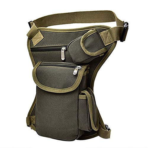 AQQWWER Hüfttasche Mann-Segeltuch-Tropfen-Bein-Beutel Taille Casual Pack Gurt-Hüfte-Bum Reisetaschen Radfahren Tactical Bag (Color : 4) von AQQWWER