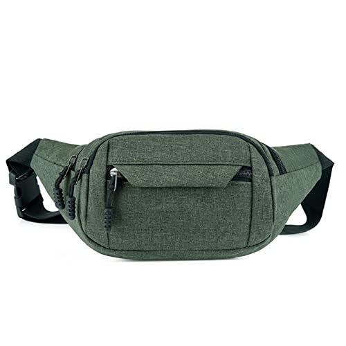 AQQWWER Hüfttasche Men Waist Bag Pack Men Wallet Purse Handbag Phone Belt Bag Pouch Canvas Sports Waterproof Bag Fanny Banana Bag for Women (Color : Green) von AQQWWER