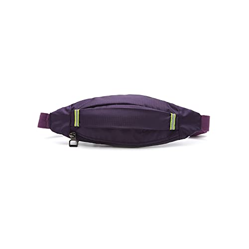 AQQWWER Hüfttasche Messenger Bag, Musik Outdoor-Sport-Brusttasche, Herren- und Damen-Fitness-Lauf- und Radtasche, Anti-Diebstahl-Handytasche (Color : Purple) von AQQWWER