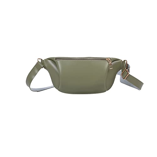 AQQWWER Hüfttasche Mode Frauen Kupplung Taille Tasche Brieftasche Feste Farbe Messenger Bag Damen Pu. Leder-Taille-Tasche (Color : Green) von AQQWWER