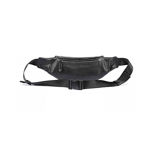 AQQWWER Hüfttasche Mode Gürteltasche Multifunktionale Herren Brusttasche Leder Gürteltasche Hüftbeutel (Schwarz, Braun) (Color : Black) von AQQWWER
