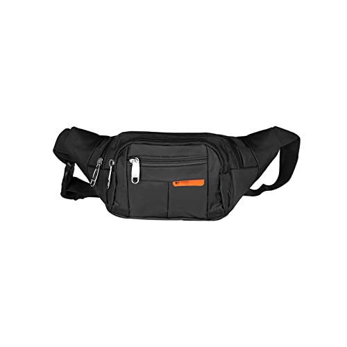 AQQWWER Hüfttasche Mode Simple Damen Taille Tasche Herren Taille Tasche Casual Funktionale Outdoor Sports Tasche (Color : Black) von AQQWWER