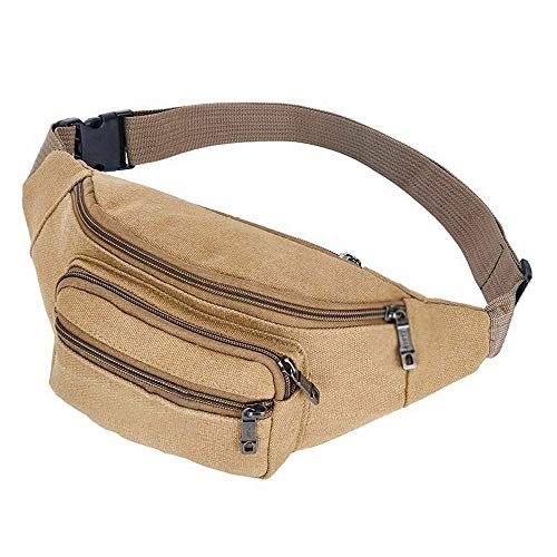 AQQWWER Hüfttasche Mode for Männer Sport Hüfttasche Reißverschluss Hüfttasche im Freien beiläufigen Brusttasche Leinwand (Color : 1) von AQQWWER