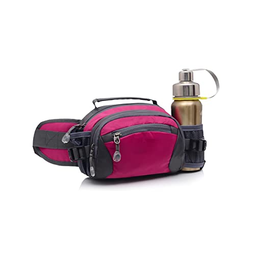 AQQWWER Hüfttasche Multifunktionale Outdoor-Bergsteiger-Taille Tasche Männer und Frauen One-Shoulder Messenger Taille Tasche (Color : Rose red) von AQQWWER