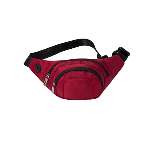 AQQWWER Hüfttasche Multifunktionale Taille Tasche wasserdichte Fahrradbeutel Münze Geldbörse Männer Tragbare Mode Taille Tasche (Color : Red) von AQQWWER