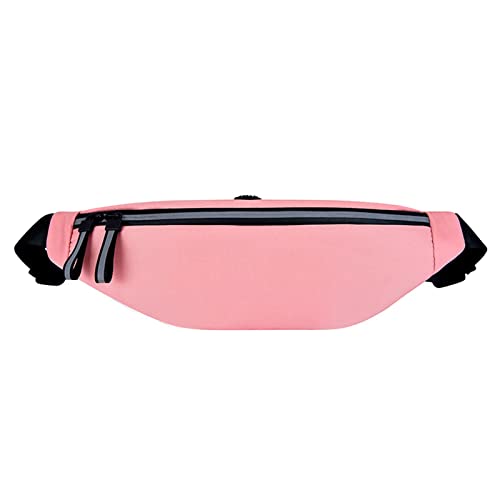 AQQWWER Hüfttasche Neue Frauen Männer Unisex wasserdichte Tasche Tasche Buchstaben gedruckt Muster Fanny Pack for Sport (Color : Pink) von AQQWWER